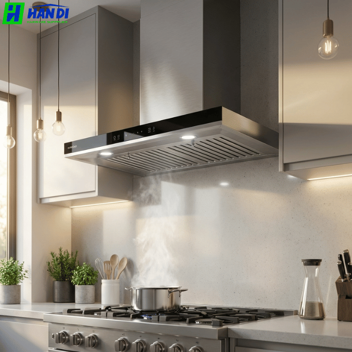 Máy hút mùi chữ T mặt kính đen EUH05070WB-Eurogold