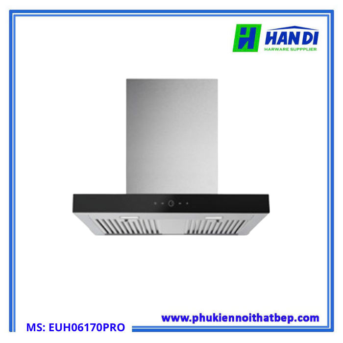 Máy hút mùi chữ T mặt kính đen EUH06170 PRO