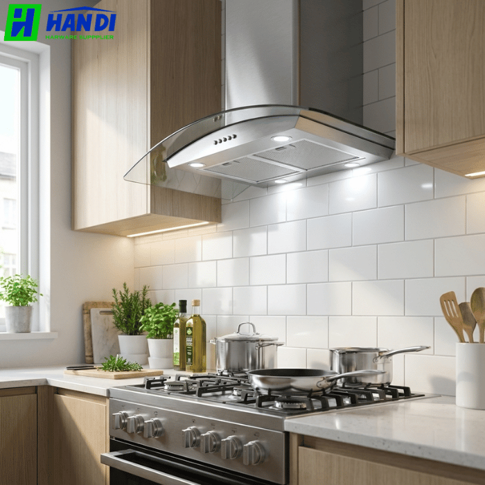 Máy hút mùi kính cong trắng EUH02370-Eurogold