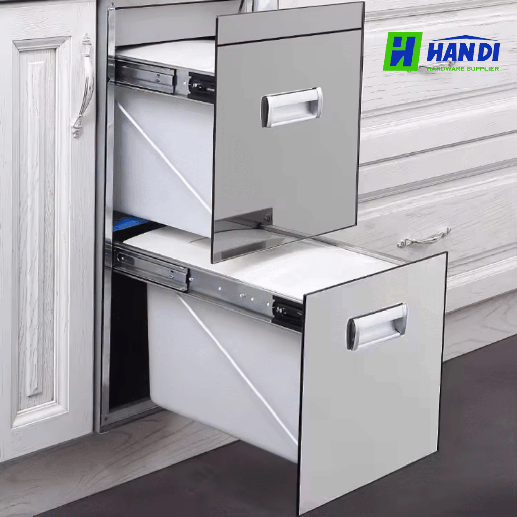 Thùng gạo gắn cánh Eurogold GB322B/GB322S: Giải pháp lưu trữ 15kg gạo cho khoang tủ 350mm