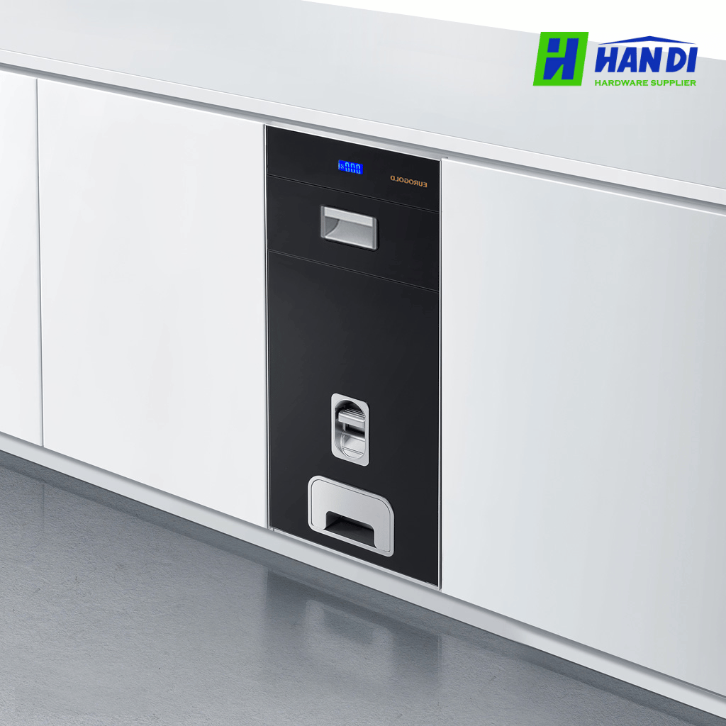 Thùng gạo gương nút nhấn Eurogold