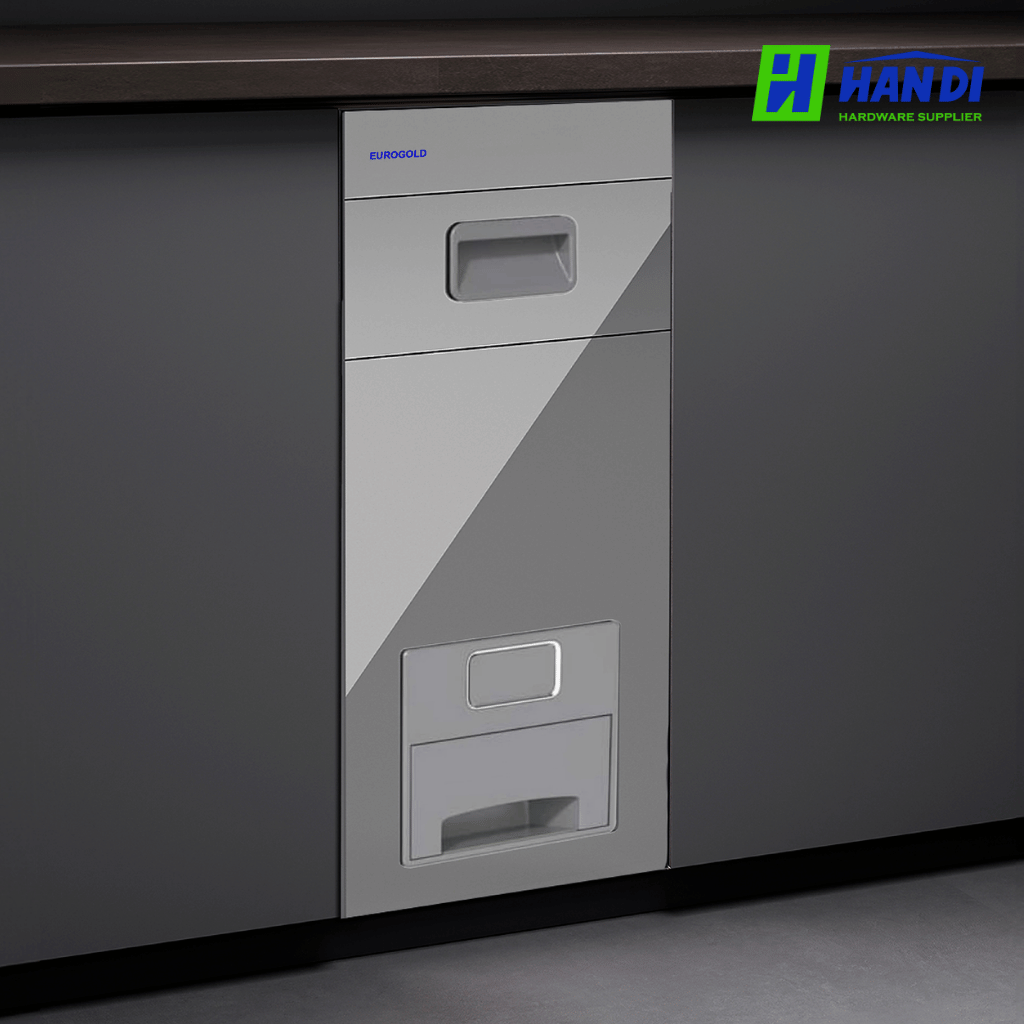 Thùng gạo gương nút nhấn Eurogold