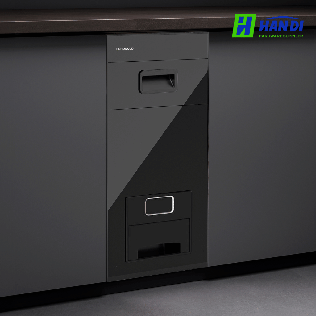 Thùng gạo gương nút nhấn Eurogold