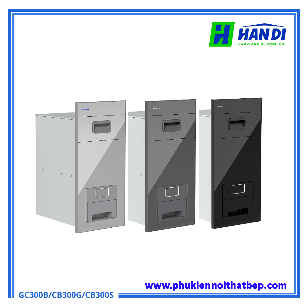 Thùng gạo gương nút nhấn Eurogold