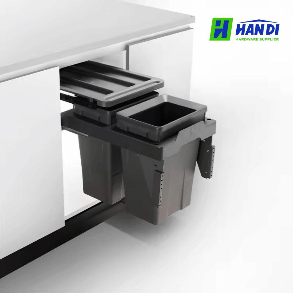 Thùng rác đôi âm tủ giảm chấn cao cấp Eurogold