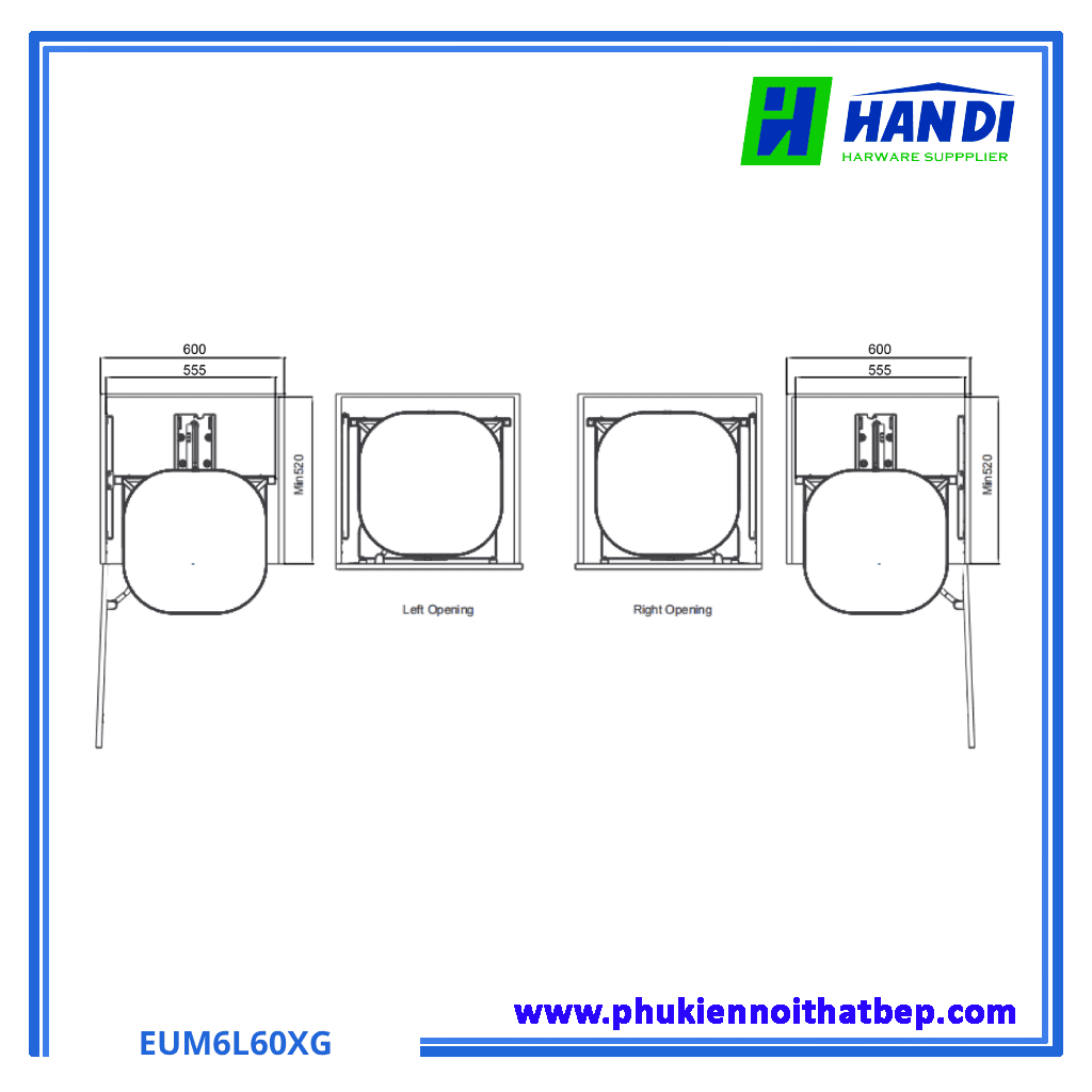 Tủ kho 6 tầng xoay âm tủ nhôm Eurogold