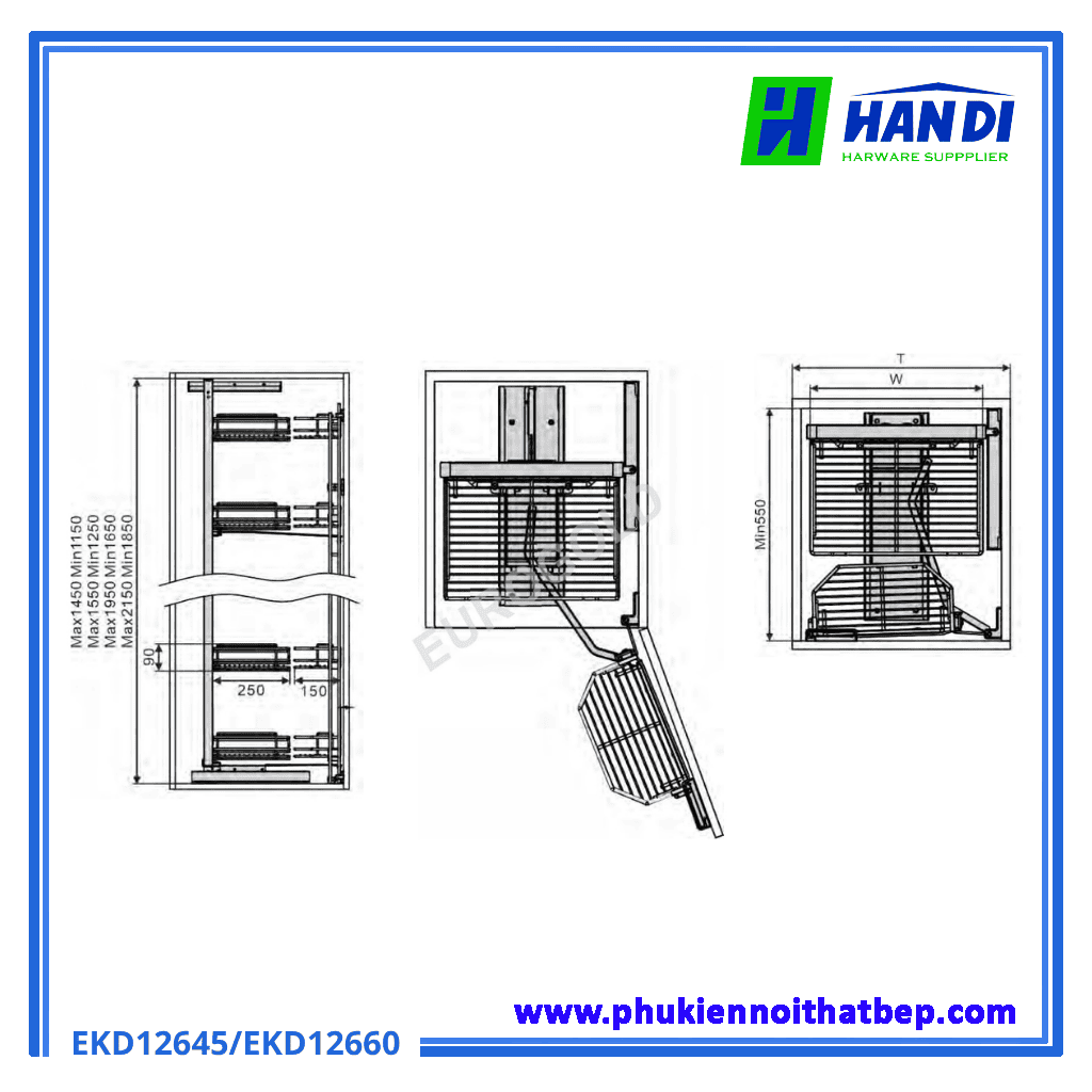 Tủ kho Inox nan dẹt 6 tầng Eurogold