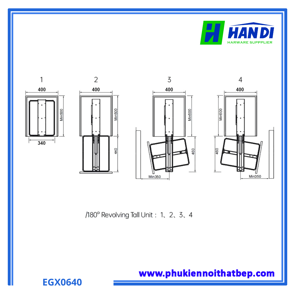 Tủ kho nan dẹt cánh rút mở xoay hai hướng Eurogold