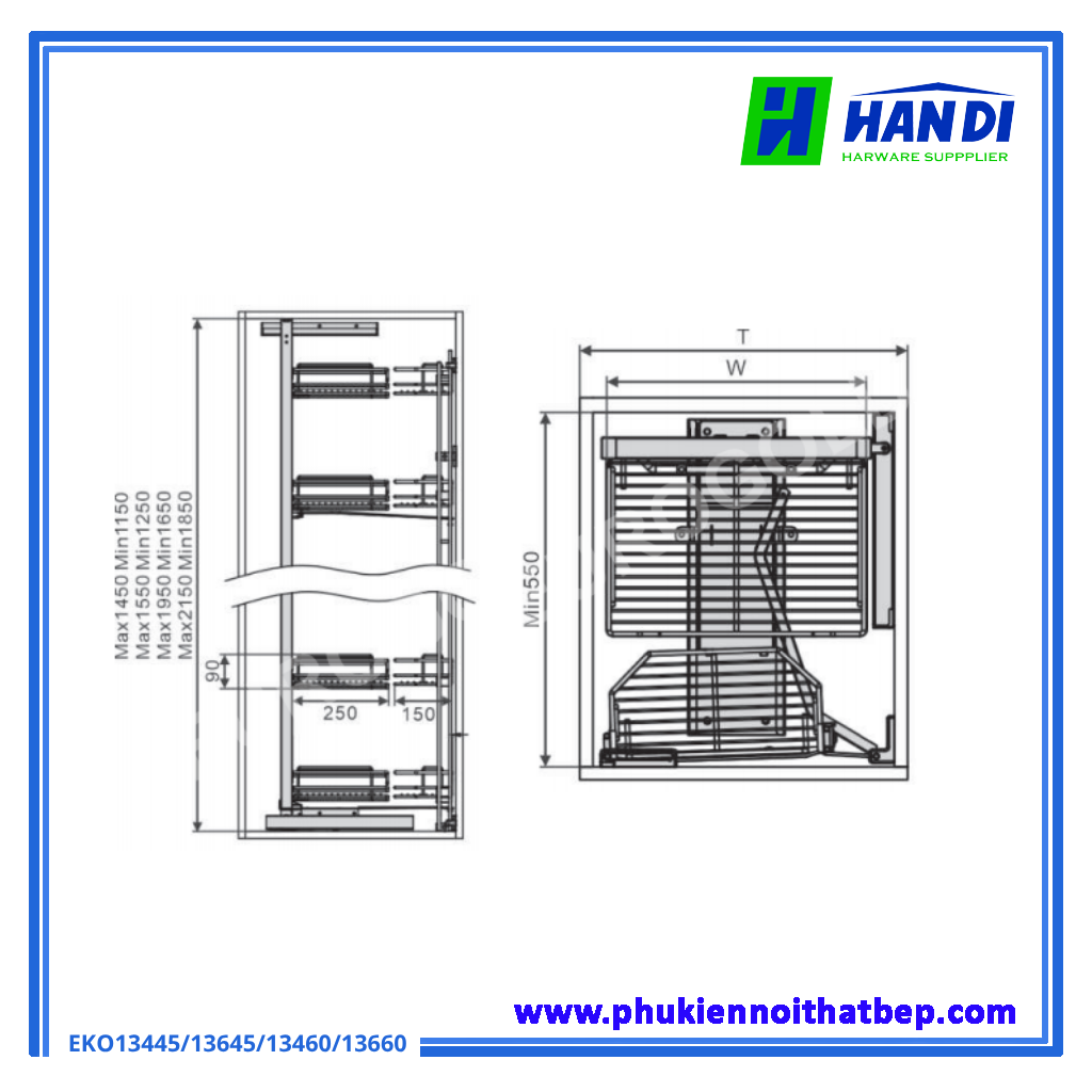 Tủ kho nan Oval Eurogold 