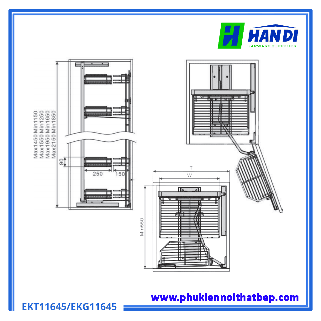 Tủ kho nan tròn 6 tầng cánh mở Eurogold