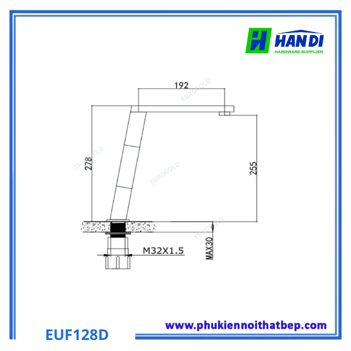 Vòi Rửa Bát Eurogold EUF128D