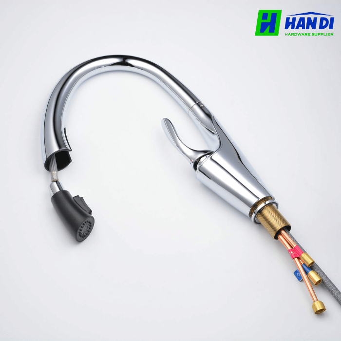 Vòi rửa bát dây rút nóng lạnh Eurogold EUF222TR
