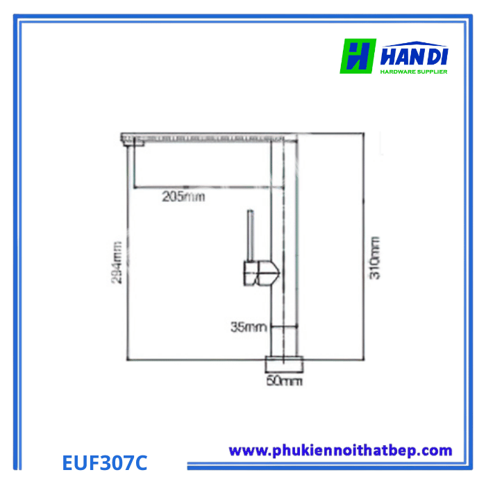 Vòi Rửa Chén Bát Eurogold EUF307C