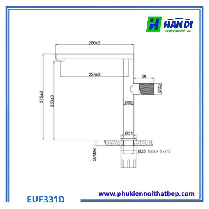 Vòi Rửa Bát Eurogold EUF331D