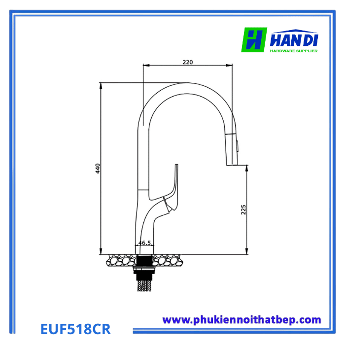 Vòi Rửa Bát Eurogold EUF518CR