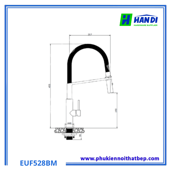 Vòi Rửa Bát Eurogold EUF528BM