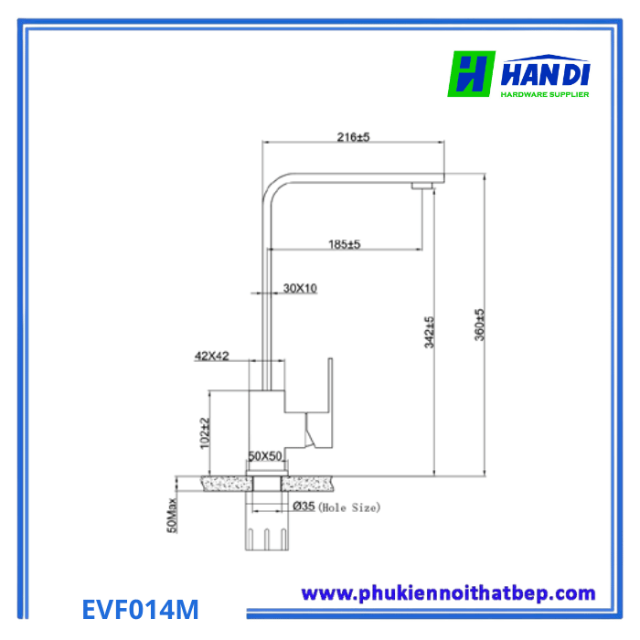 Vòi Rửa Bát Eurogold EVF014M