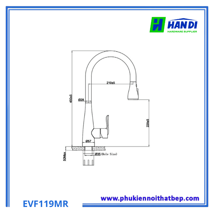 Vòi Rửa Chén Bát Eurogold EVF119MR