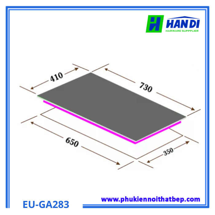 Bếp gas âm 2 lò nấu EUROSUN EU-GA283