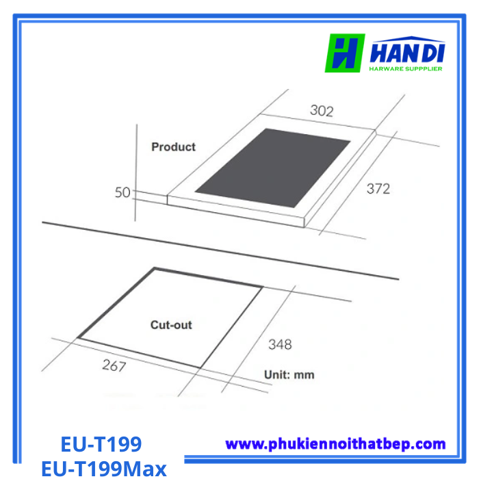 Bếp từ đơn lắp âm EUROSUN EU-T199