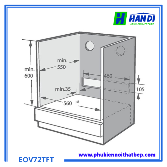 Lò nướng âm tủ EUROSUN EOV72TFT
