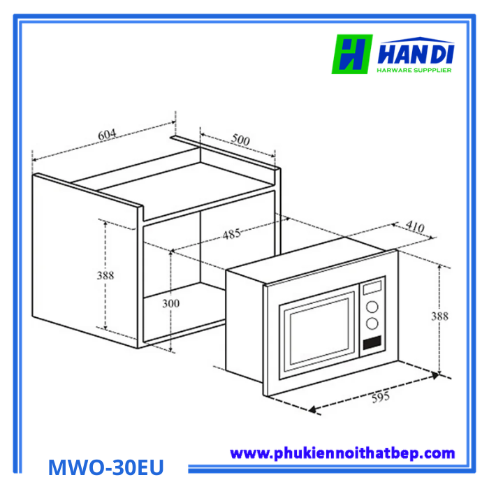 Lò vi sóng âm tủ EUROSUN MWO-30EU