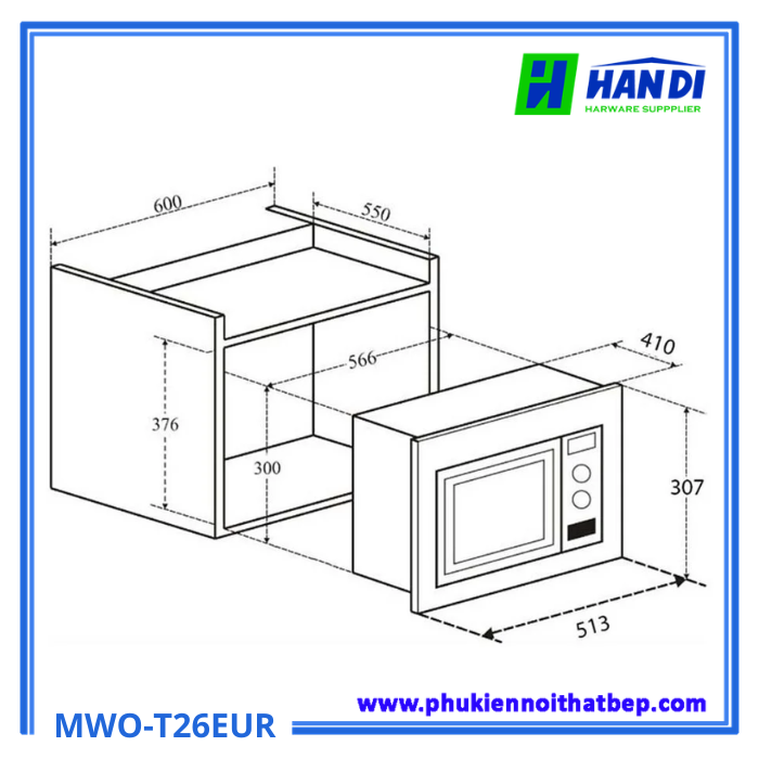 Lò vi sóng để bàn EUROSUN MWO-T26EUR