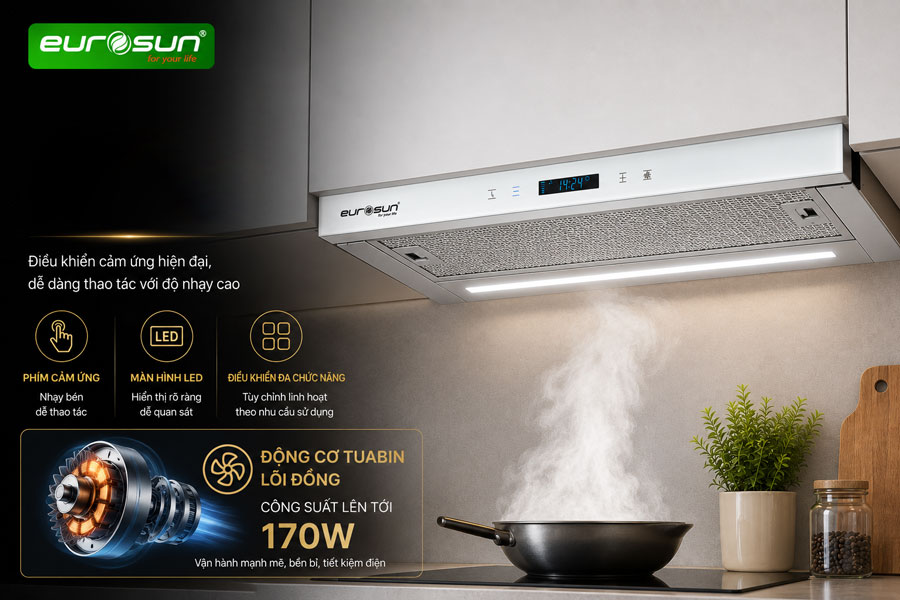 Máy hút mùi âm tủ Eurosun EH-70AF86W