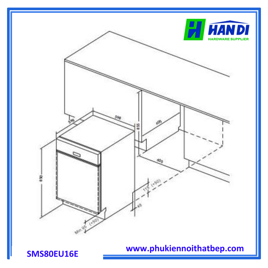 Máy rửa chén Eurosun SMS80EU16E