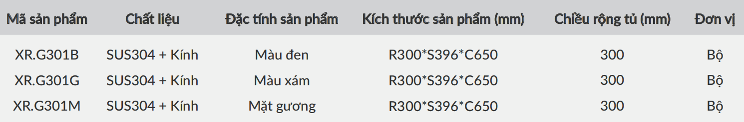 Thùng Gạo Mặt Kính Cường Lực GRANDX XR.G301B