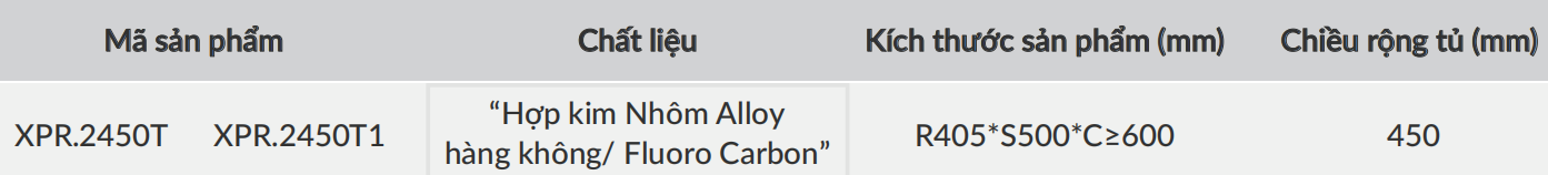 Tủ Đồ Khô Cánh Mở Mini GRANDX XPR.2450T