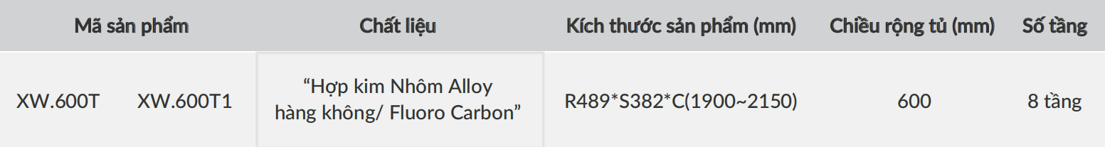 Tủ rượu vang xoay 8 tầng GRANDX XW.600T