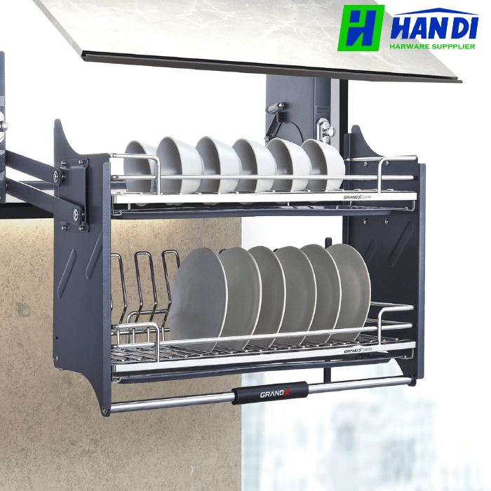 Giá bát đĩa nâng hạ nan Oval GRANDX XL.60/ 70/ 80/ 90M