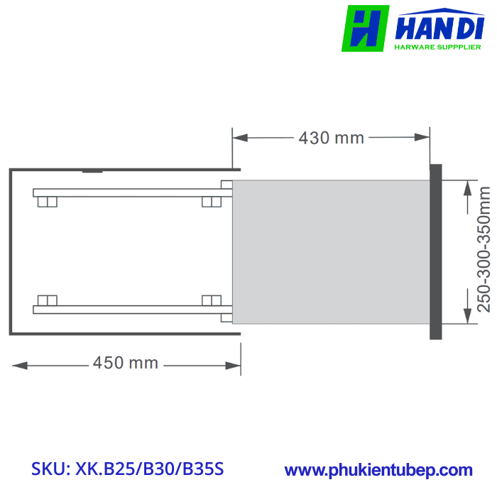 Giá Đựng Gia Vị Dao Thớt GRANDX XK.B25S, XK.B30S, XK.B35S