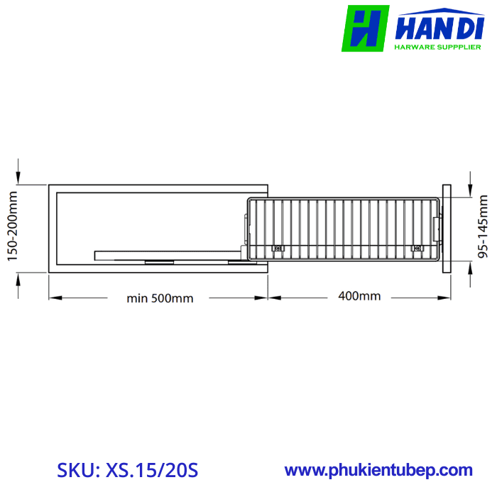 Giá Đựng Gia Vị Nan Dẹt GRANDX XS.15S, XS.20S