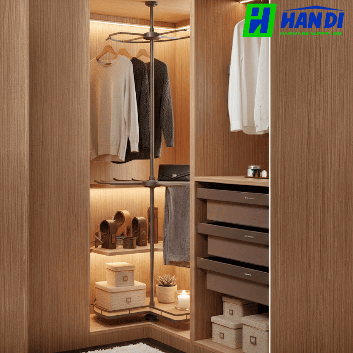 Kệ Xoay Góc Tủ 3 Tầng 270 Độ GRANDX XM.270C