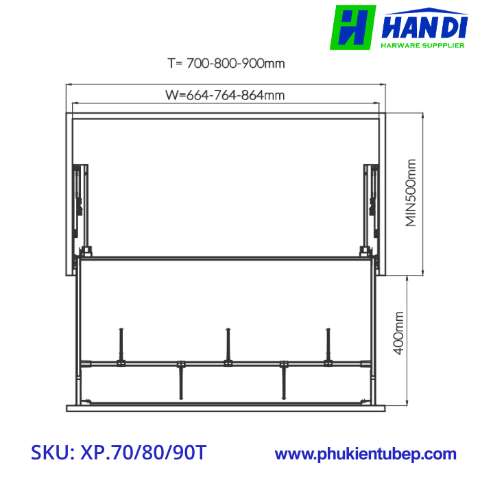 Giá xoong nồi GRANDX XP.70T, XP.80T, XP.90T