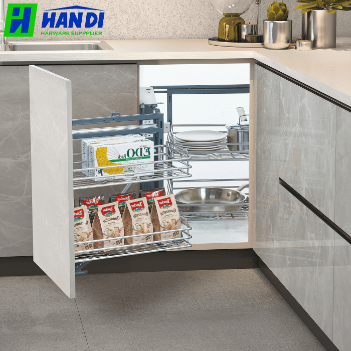 Kệ góc liên hoàn nan Oval GRANDX XMC.45M L/R