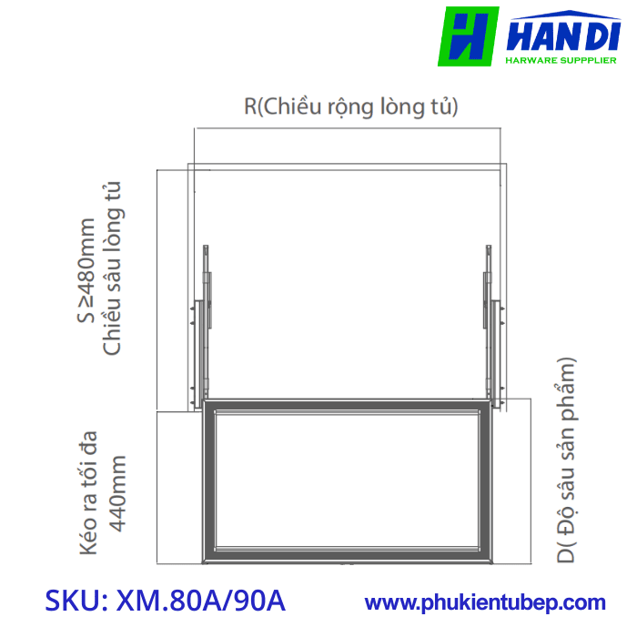 Ngăn kéo đựng quần áo bọc da GRANDX XM.80A, XM.90A