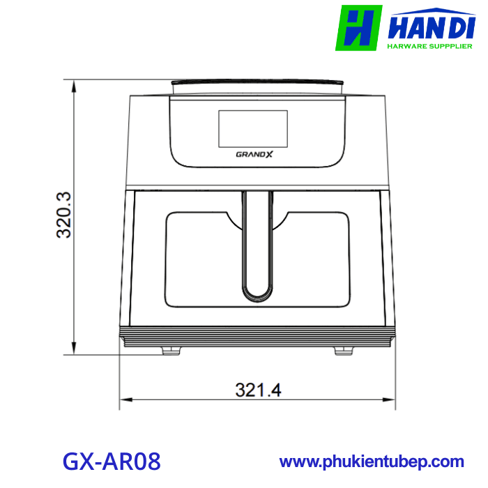 Nồi chiên không dầu GRANDX GX-AR08