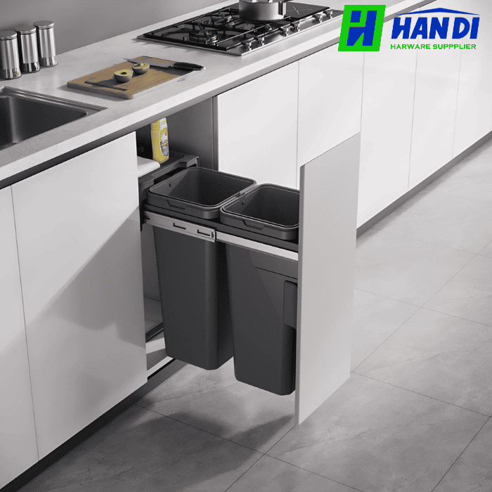 Thùng Rác Đôi Gắn Cánh Kéo GRANDX XW.D30M, XW.D30MD