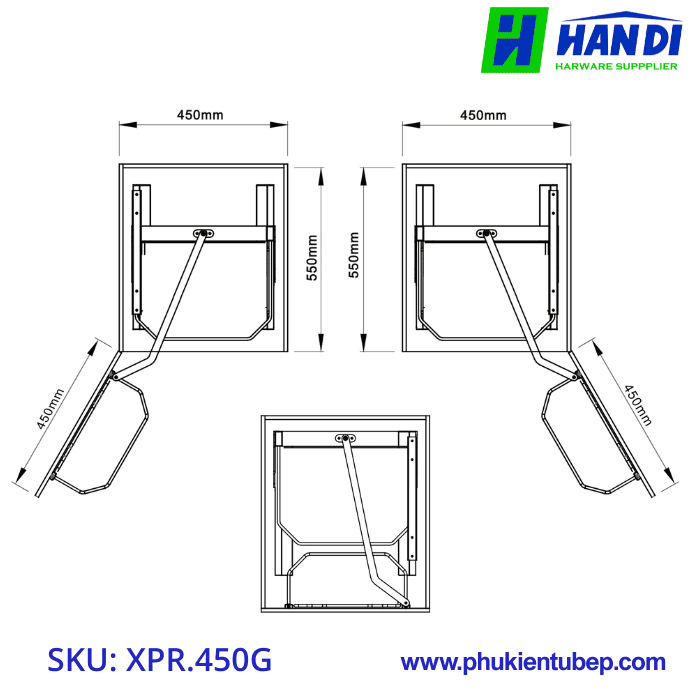 Tủ đồ khô vách kính GRANDX XPR.450G