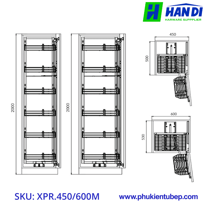 Tủ đồ khô nan Oval GRANDX XPR.450M, XPR.600M