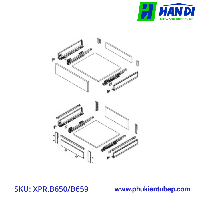 Tủ đồ khô ngăn kéo độc lập GRANDX XPR.B650, XPR.B659