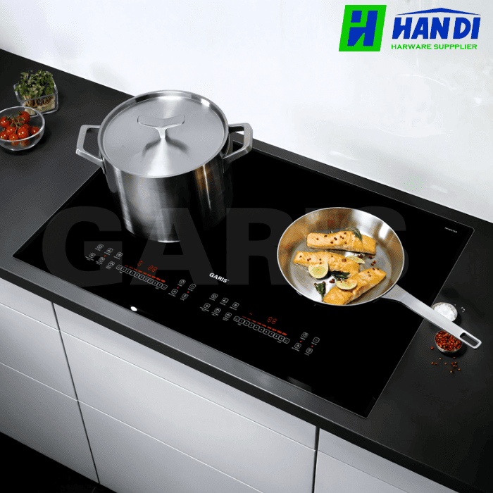 Bếp Từ 2 Vùng Nấu, Viền Hợp Kim Nhôm GARIS G1416