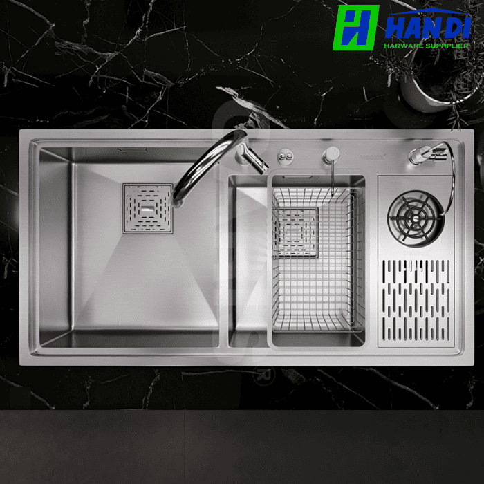 Chậu rửa có máy rửa cốc chén GARIS MS22.96