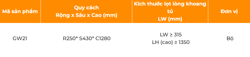 Giá gương treo âm tủ khung thép GARIS GW21