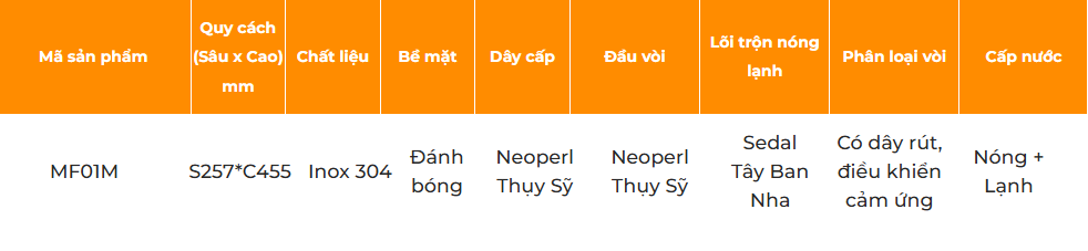 Vòi rửa cảm ứng điện tử GARIS MF01M