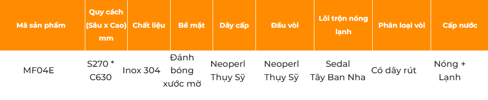 Vòi rửa cao cấp xước mờ GARIS MF04E