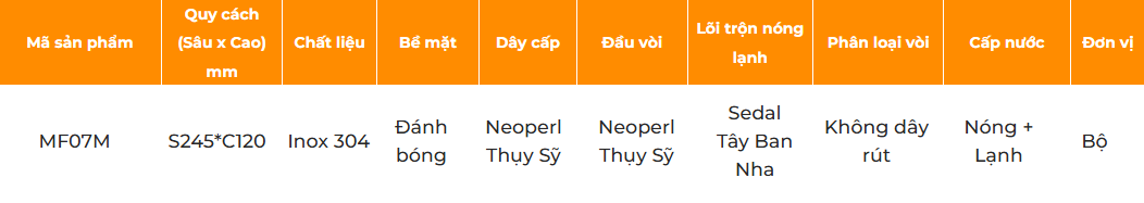 Vòi rửa cao cấp cổ thấp GARIS MF07M